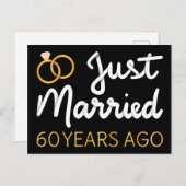 Gewoon getrouwd 60 jaar geleden briefkaart (Voorkant / Achterkant)