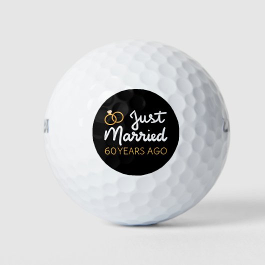 Gewoon getrouwd 60 jaar geleden golfballen (Voorkant)