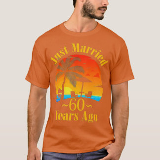 Gewoon getrouwd 60 jaar geleden grappige 60ste bru t-shirt