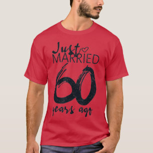 Gewoon getrouwd 60 jaar geleden grappige 60ste bru t-shirt