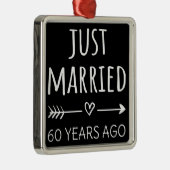 Gewoon getrouwd 60 jaar geleden. metalen ornament (Rechts)
