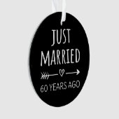 Gewoon getrouwd 60 jaar geleden. ornament (voorkant)