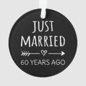 Gewoon getrouwd 60 jaar geleden. ornament (achterkant)