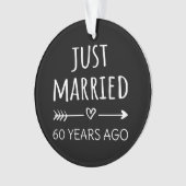 Gewoon getrouwd 60 jaar geleden. ornament (voorkant)