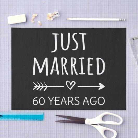 Gewoon getrouwd 60 jaar geleden. tissuepapier (Craft)