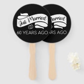 Gewoon getrouwd 60 jaar geleden V Handwaaier (Voorkant en achterkant)