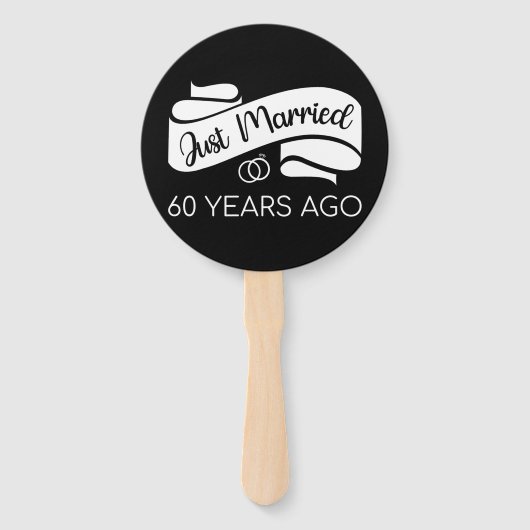 Gewoon getrouwd 60 jaar geleden V Handwaaier (Voorkant)