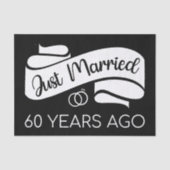 Gewoon getrouwd 60 jaar geleden V Tissuepapier (Voorkant)