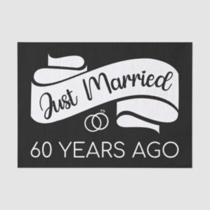 Gewoon getrouwd 60 jaar geleden V Tissuepapier