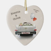 Gewoon getrouwd (aanpasbaar) keramisch ornament (Rechts)