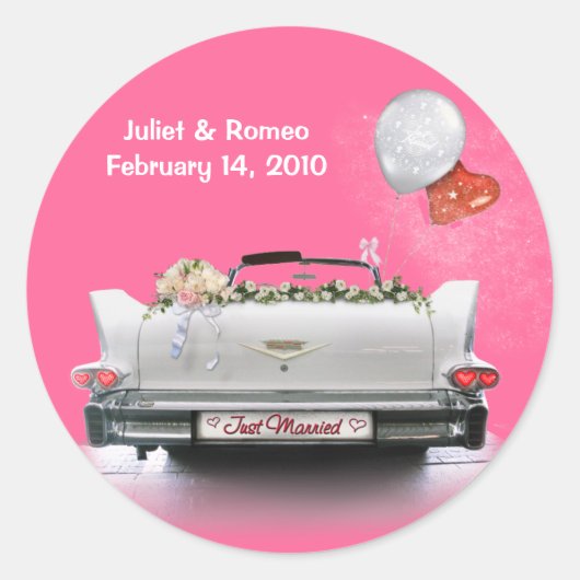 Gewoon getrouwd (aanpasbaar) ronde sticker (Voorkant)