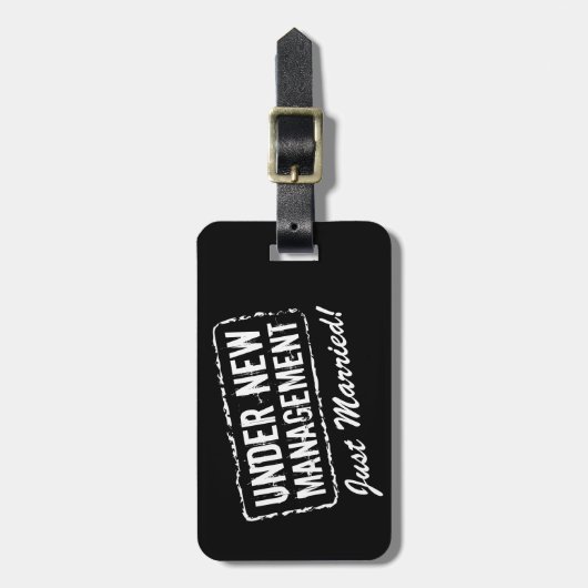 Gewoon getrouwd bagagelabel | Nieuw beheer (Voorkant verticaal)