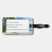 Gewoon getrouwd bagagelabel voor tropische honingr (Achterkant horizontaal)