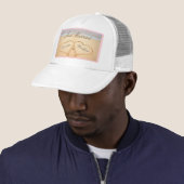 Gewoon getrouwd, Blush Pink Beach bruiloft 2 hart Trucker Pet (In situ)