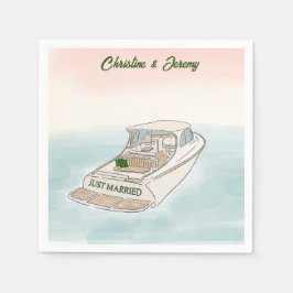 Gewoon getrouwd Boot cocktail Servet