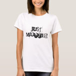 Gewoon getrouwd, Bridal Bride Groom zwart wit T-shirt<br><div class="desc">Gewoon getrouwd,  Bridal Bride Groom zwart wit T-shirt</div>