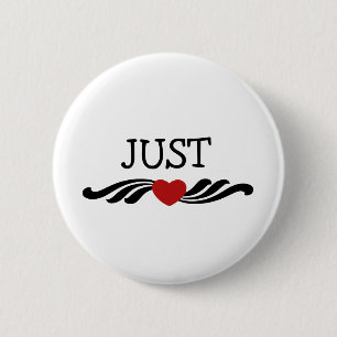 Gewoon getrouwd bride en bruom ronde button 5,7 cm