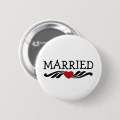 Gewoon getrouwd bride en bruom ronde button 5,7 cm (Voorkant /achterkant)