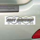 Gewoon getrouwd bumper (datum wijzigen) bumpersticker (Op auto)