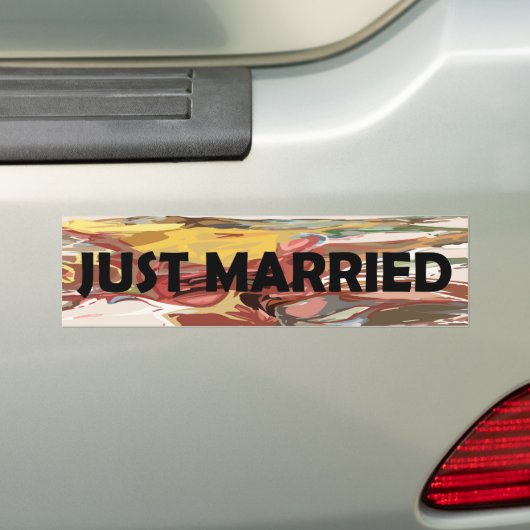 Gewoon getrouwd bumpersticker (Op auto)
