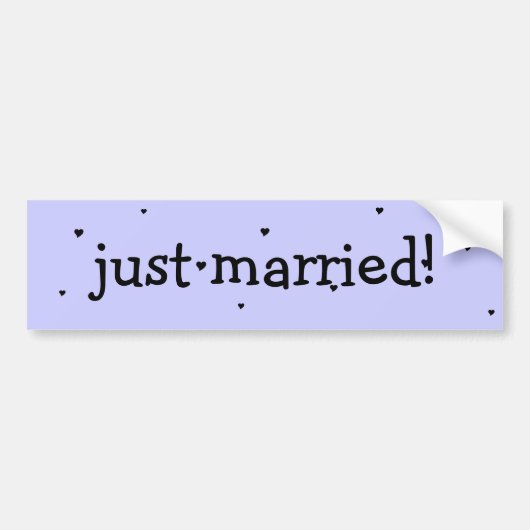 "gewoon getrouwd!" bumpersticker met hart (Voorkant)
