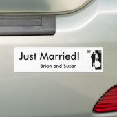 Gewoon getrouwd. Bumpersticker Sjabloon (Op auto)