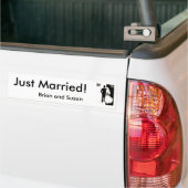 Gewoon getrouwd. Bumpersticker Sjabloon (Op Truck)