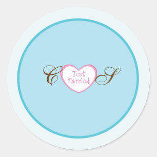 Gewoon getrouwd Classic Car bruiloft gunst Sticker