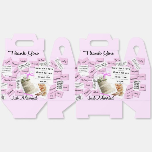 Gewoon getrouwd dank u bruiloft gunst box bedankdoosjes (Ongevouwen)