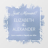 Gewoon getrouwd Dusty Blue Raamsticker (Vel)