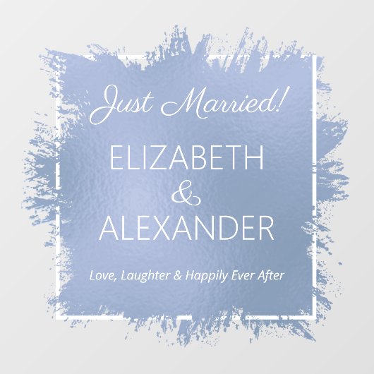 Gewoon getrouwd Dusty Blue Raamsticker (Vel)