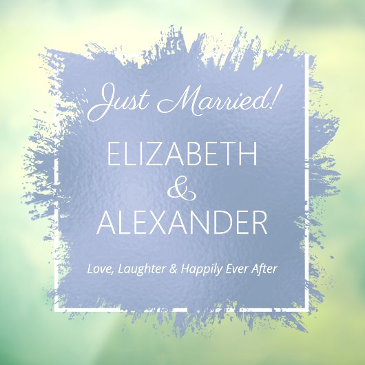 Gewoon getrouwd Dusty Blue Raamsticker (Vel 3)