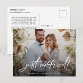 Gewoon getrouwd Elegant Briefkaart voor het bruilo (Voorkant / Achterkant)