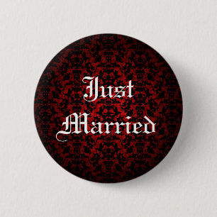 Gewoon getrouwd elegant gothic knop ronde button 5,7 cm