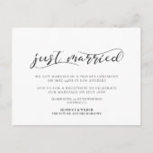 Gewoon getrouwd Elegant romantisch bericht Briefkaart (Voorkant)