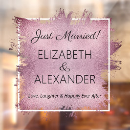 Gewoon getrouwd. Folie Lavender Faux Raamsticker