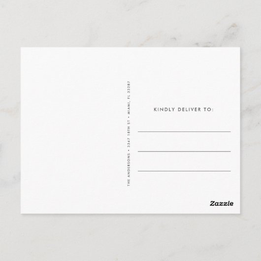 Gewoon getrouwd foto bruiloft dank u briefkaart (Achterkant)