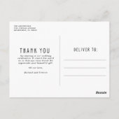 Gewoon getrouwd foto bruiloft dank u briefkaart (Achterkant)