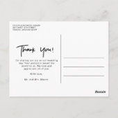 Gewoon getrouwd foto bruiloft dank u briefkaart (Achterkant)