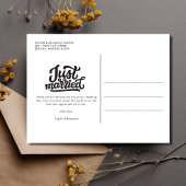 Gewoon getrouwd foto bruiloft dank u briefkaart