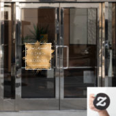 Gewoon getrouwd. Gold Faux-Folie Raamsticker (Kantoordeur)