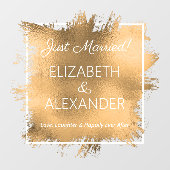 Gewoon getrouwd. Gold Faux-Folie Raamsticker (Vel)