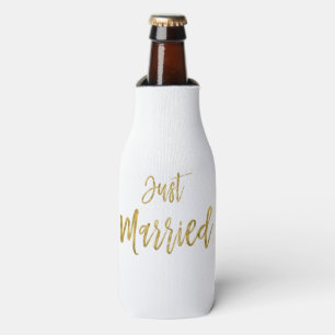 Gewoon getrouwd Gouden folie Verjaardag Fles Koele Flesjeskoeler