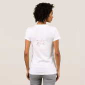 Gewoon getrouwd in chocolade en roze t-shirt (Achterkant volledig)