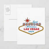 Gewoon getrouwd in Fabulous Las Vegas 2009 Aankondigingskaart (Voorkant / Achterkant)