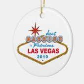 Gewoon getrouwd in Fabulous Las Vegas 2010 Keramisch Ornament (Links)