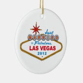 Gewoon getrouwd in Fabulous Las Vegas 2012 Vegas S Keramisch Ornament (Rechts)