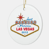 Gewoon getrouwd in Fabulous Las Vegas 2012 Vegas S Keramisch Ornament (Links)