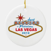 Gewoon getrouwd in Fabulous Las Vegas 2012 Vegas S Keramisch Ornament (Achterkant)
