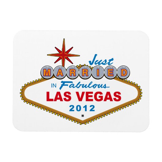 Gewoon getrouwd in Fabulous Las Vegas 2012 Vegas S Magneet (Horizontaal)